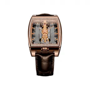 昆仑/Corum 37.20MM x 51.80MM 玫瑰金镶钻表圈 自动机械机芯 313-167-85-0002-GL10R