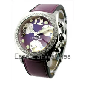 昆仑/Corum 44.5MM 钢带 2 排钻石表圈 石英机芯 396-157-47-F166-FW30R