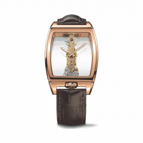 昆仑/Corum 金桥女表 系列 5N 18Kt玫瑰金，开放式背盖，双面防眩水晶玻璃表镜，镶90颗VVS净度/D至G色/双翻钻，0.68克拉 手动机械机芯 B113-01043–113.160.55-00020000