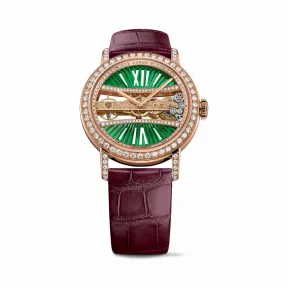 昆仑/Corum 43毫米金桥圆形腕表 系列 18Kt白金，水晶玻璃表壳中层，双面防眩水晶玻璃表镜，水晶玻璃表背，镶96颗长方蓝色蓝宝石，6.38克拉 手动机械机芯 B113-03168–113.000.85-0F90DV91R