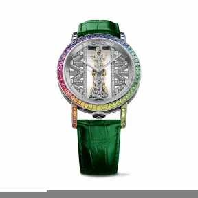 昆仑/Corum 经典三问陀飞轮腕表 系列 5N 18Kt玫瑰金，双面防眩水晶玻璃表镜，水晶玻璃表背，镶36颗VVS净度/F至G色长方钻，3.96克拉 手动机械机芯 B113-03334–113.991.69-F137GG69G