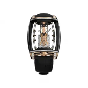 昆仑/Corum golden-bridge系列 14 3/4’’’ x 5’’’ 5级钛金属，黑色DLC 涂层 - 5N 18k 玫瑰金 自动机械机芯 男表 B313-04280-313.200.77-0F01-HS15