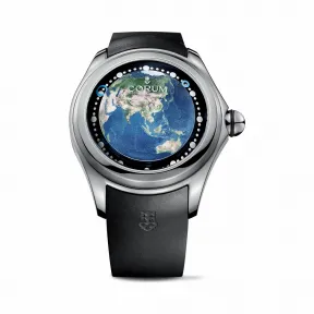 昆仑/Corum 47毫米泡泡Steve Aoki腕表 系列 不锈钢，蓝色PVD涂层处理，拱形双面防眩水晶玻璃表镜，水晶玻璃表背 自动机械机芯 L390-03256–390.101.04-0371AE01