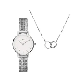 丹尼尔·惠灵顿/Daniel Wellington Petite Pressed Sterling + Elan Unity Necklace 套装 DW00501488