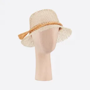迪奥/Dior 米色藤格纹 Dior Jardin 麻草帽 02JDI967G176-C100