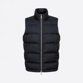 迪奥/Dior 海军蓝色羽绒 Oblique 印花无袖背心 033C410A4462-C565