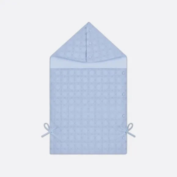 迪奥/Dior 婴儿睡袋 天蓝色棉纱和双面布藤格纹 4EBM51NIDF_Y504_TU