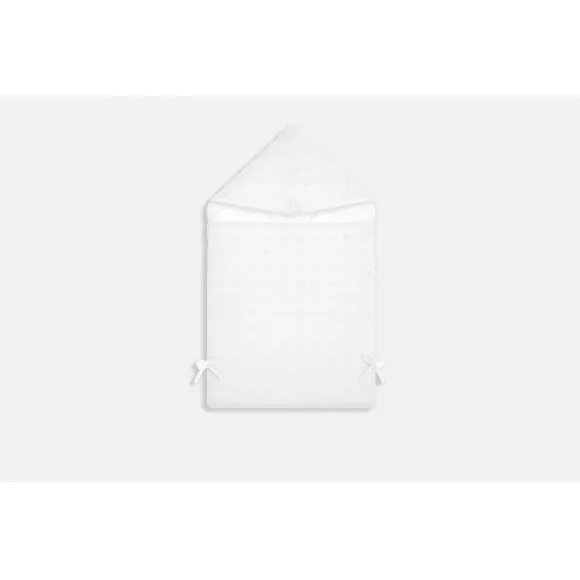 迪奥/Dior 白色刺绣棉府绸婴儿睡袋  4EBM51NIDF Y001