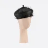 迪奥/Dior Paris Révolution黑色贝雷帽 搭配面纱 85PAR910G700-C900