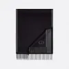 迪奥/Dior 双面围巾 黑色和灰色桑蚕丝CD Icon刺绣 93E0015DH001_C988_TU