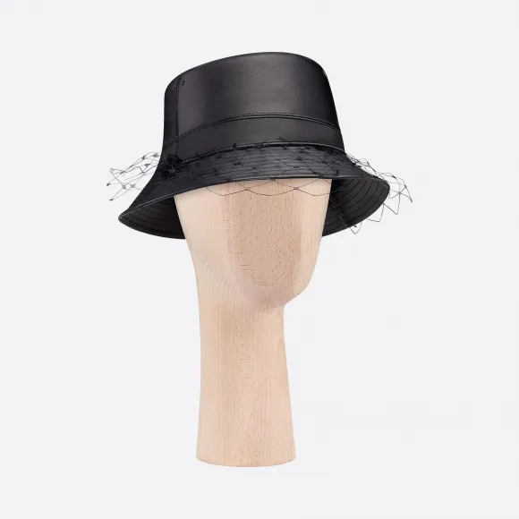 迪奥/Dior Teddy D渔夫帽 黑色窄帽檐 95TDD923G700-C900