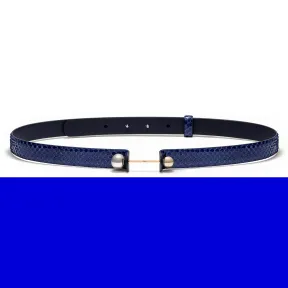 迪奥/Dior  dior pearl 亮面蟒蛇皮皮带 B0073PSHU M01B