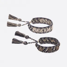 迪奥/Dior “J'Adior” Dior Oblique 印花/刺绣图案蓝色手链套装 B1071ADRMT-D819