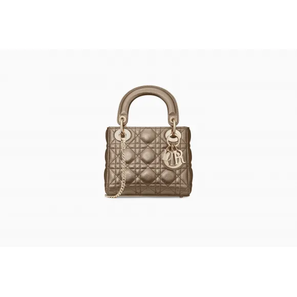 迪奥/Dior Lady Dior金色小牛皮袖珍手提包 M0505OWEC M19J