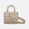 迪奥/Dior 小号 Lady Dior My ABCDior 手袋 自然色羊皮革藤格纹 M0538OCAL_M116_TU