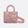 迪奥/Dior 小号 Lady Dior My ABCDior 手袋 复古粉色羊皮革藤格纹 M0538OCAL_M77P_TU