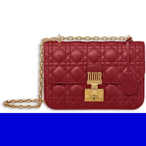 迪奥/Dior  dioraddict 红色藤格纹小羊皮翻盖式手提包 M5818CNMJ M41R