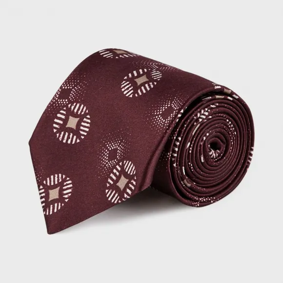 乔治阿玛尼/Giorgio Armani 几何图案真丝领带 46654418eq