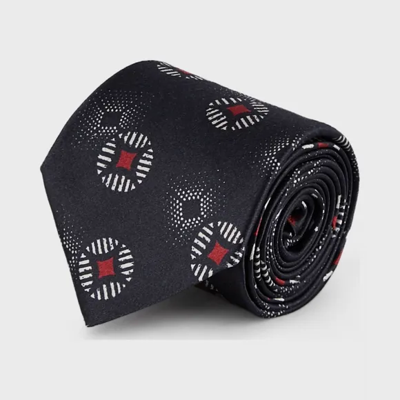 乔治阿玛尼/Giorgio Armani 几何图案真丝领带 46654417uw