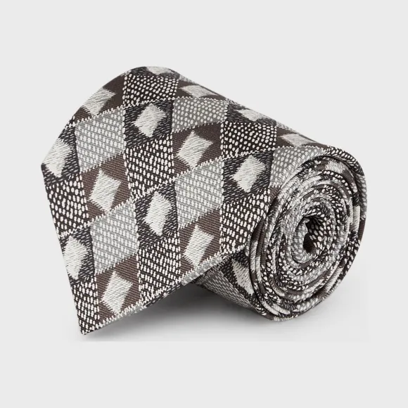 乔治阿玛尼/Giorgio Armani 光学图案真丝领带 46654406jw