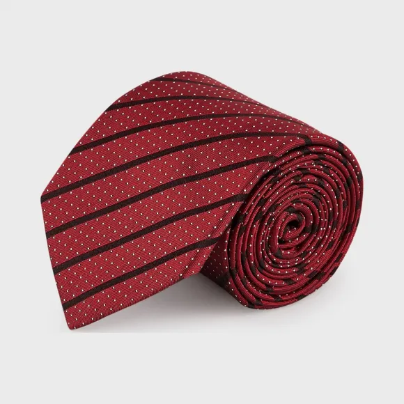 乔治阿玛尼/Giorgio Armani 斜条纹真丝领带 46658904fr