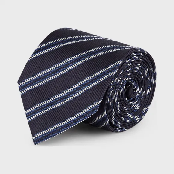 乔治阿玛尼/Giorgio Armani 斜条纹真丝领带 46657124tq