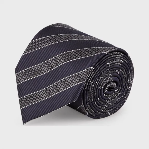 乔治阿玛尼/Giorgio Armani 斜条纹真丝领带 46658768rf