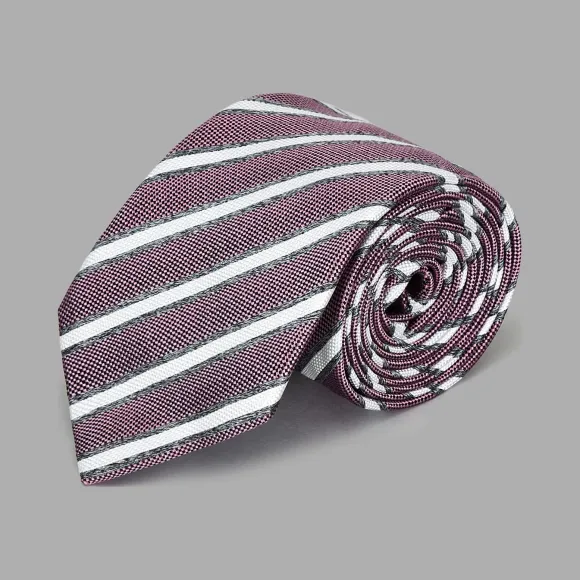 乔治阿玛尼/Giorgio Armani 斜纹提花图案丝绵混纺领带 46631176dk