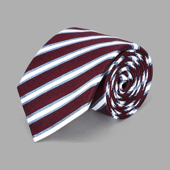 乔治阿玛尼/Giorgio Armani 斜纹提花图案丝绵混纺领带 46631178jw