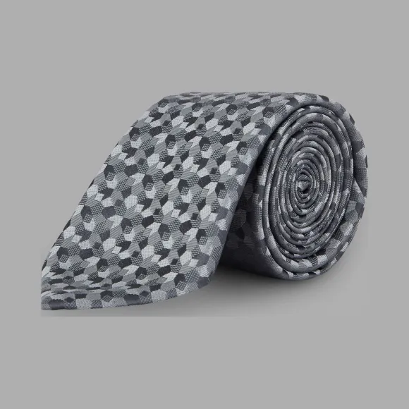 乔治阿玛尼/Giorgio Armani 几何图案提花刺绣面料领带 46623913dg