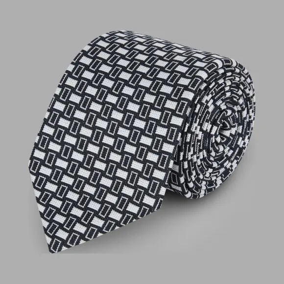 乔治阿玛尼/Giorgio Armani 几何图案提花刺绣面料领带 46623920qe