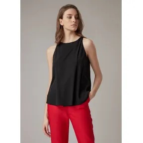 乔治阿玛尼/Giorgio Armani 垂褶真丝素绉缎上衣 38824831xw