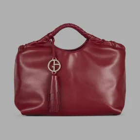 乔治阿玛尼/Giorgio Armani 编织饰边和徽章吊饰手袋 45439447tc