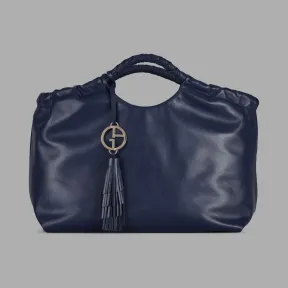 乔治阿玛尼/Giorgio Armani 编织饰边和徽章吊饰手袋 45439448rg