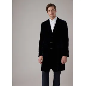 乔治阿玛尼/Giorgio Armani 细条纹弹力天鹅绒单排扣大衣 41858166ji