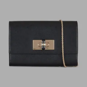 乔治阿玛尼/Giorgio Armani 链带和扭锁皮革迷你手提包 45444493xl