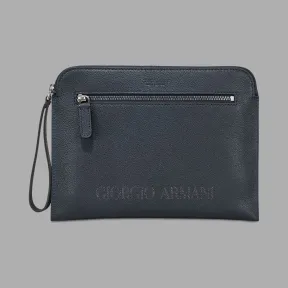 乔治阿玛尼/Giorgio Armani 同系配色徽标粒面皮整理袋 45442771se