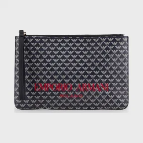 安普里奥·阿玛尼/Emporio Armani 通体交织字母纹标识印花小型手提袋 46671386ic