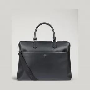 安普里奥·阿玛尼/Emporio Armani 徽标肩带款搓纹皮革旅行包 45427578jf