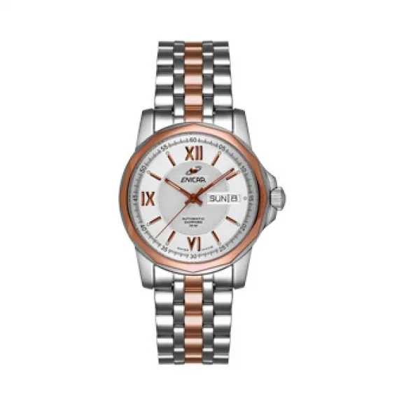 英纳格/Enicar 316L精钢 玫瑰金色手表 168-51-326G