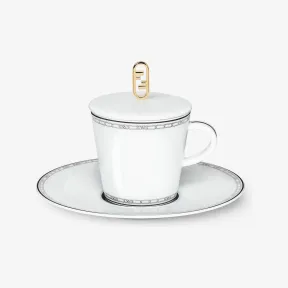 芬迪/Fendi Fendi O’Lock茶杯白色瓷质茶杯 7AC063ALW1F0V3B 8056582383224