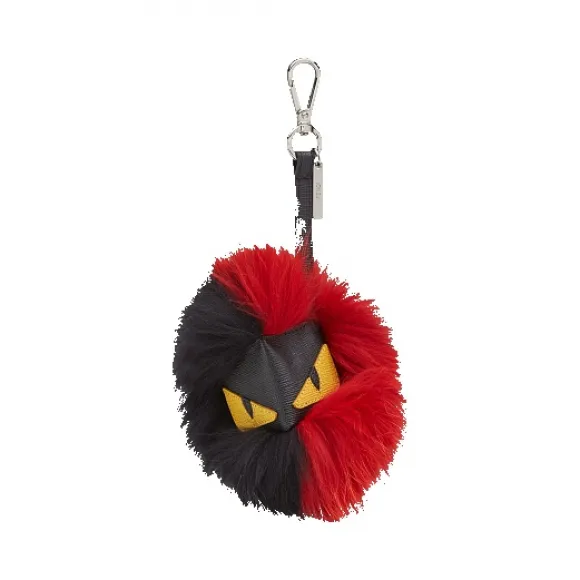 芬迪/Fendi 男士黑色MONSTER CUBE挂饰皮革时尚配饰 7AR386 6OQ F05IP