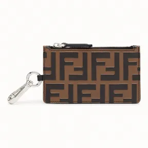 芬迪/Fendi 钥匙圈_棕色皮质卡套 7AR534 A4K 5F0H3C