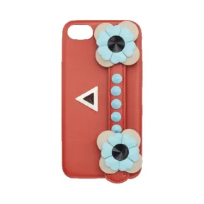 芬迪/Fendi 女士红色iPhone 7手机壳皮革时尚配饰 7AR585 9HX F09MS