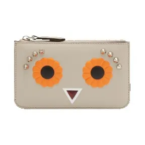 芬迪/Fendi 女士粉灰色钥匙包小牛皮小型皮具 8AP151 9JR F09PP