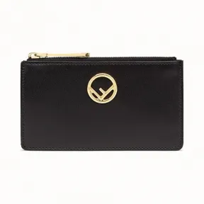 芬迪/Fendi 卡片夹_黑色皮革手拿包 8AP151 A18 BF0KUR