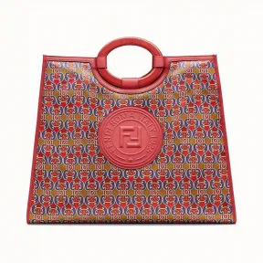 芬迪/Fendi RUNAWAY手提袋_拼色缎面手提袋 8BH351 A8H TF184M