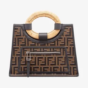 芬迪/Fendi RUNAWAY手提袋_拼色皮革手提袋 8BH353 A65 2F0H3C