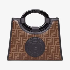 芬迪/Fendi RUNAWAY手提袋_棕色布料手提袋 8BH353 A86 NF14TU