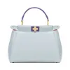 芬迪/Fendi 粉蓝色MINI PEEKABOO软羊革手提包 8BN244 68H F02T6